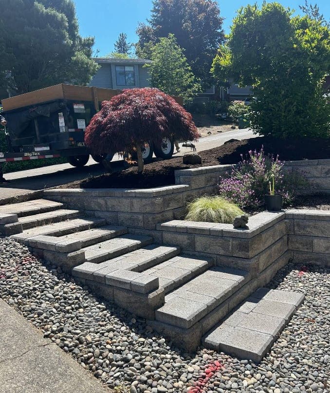 Paver Steps & Retaining Wall